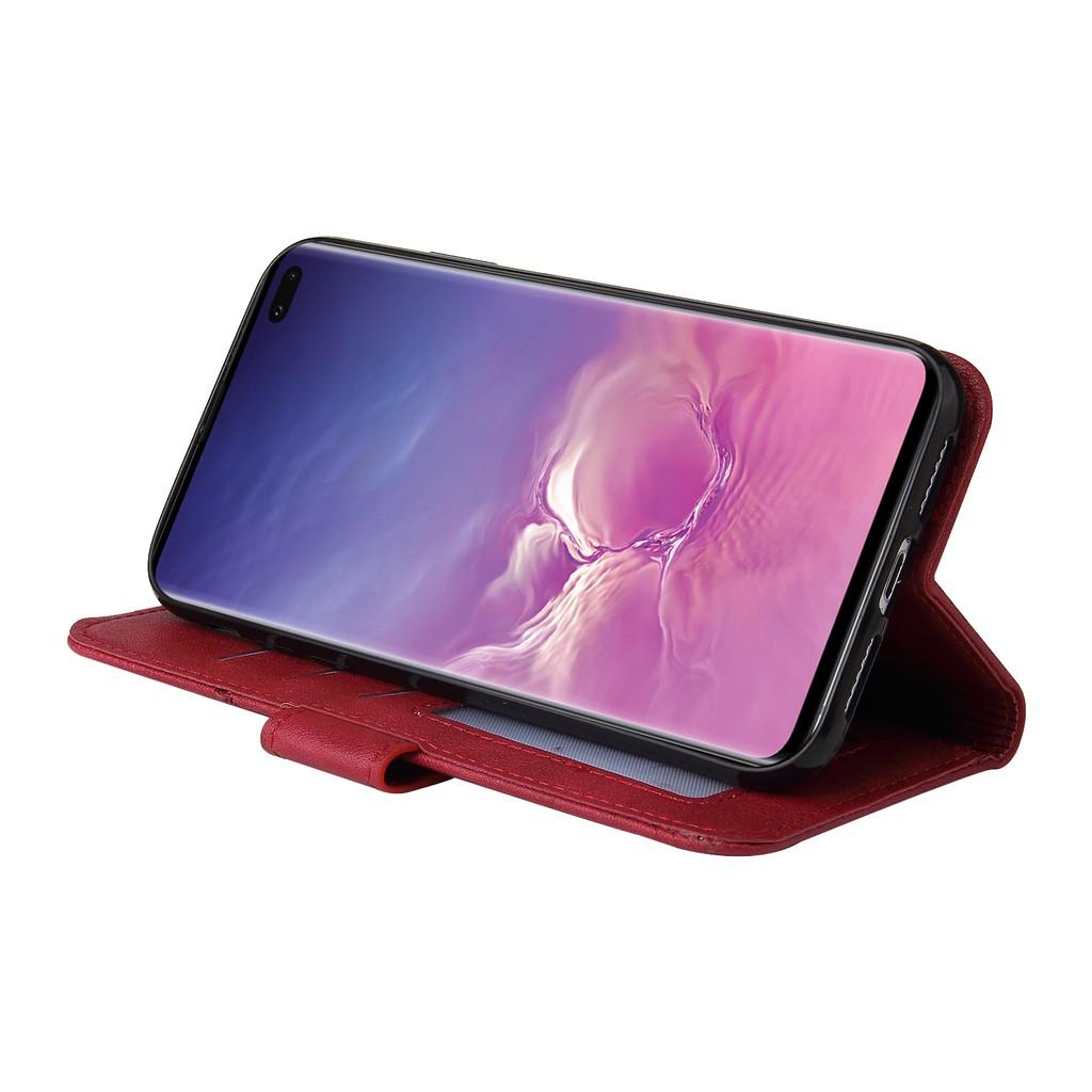 Ốp điện thoại da PC PU cứng dạng ví nắp lật cho Samsung Galaxy S10 S9 S8 Plus S10+ S9+ S8+