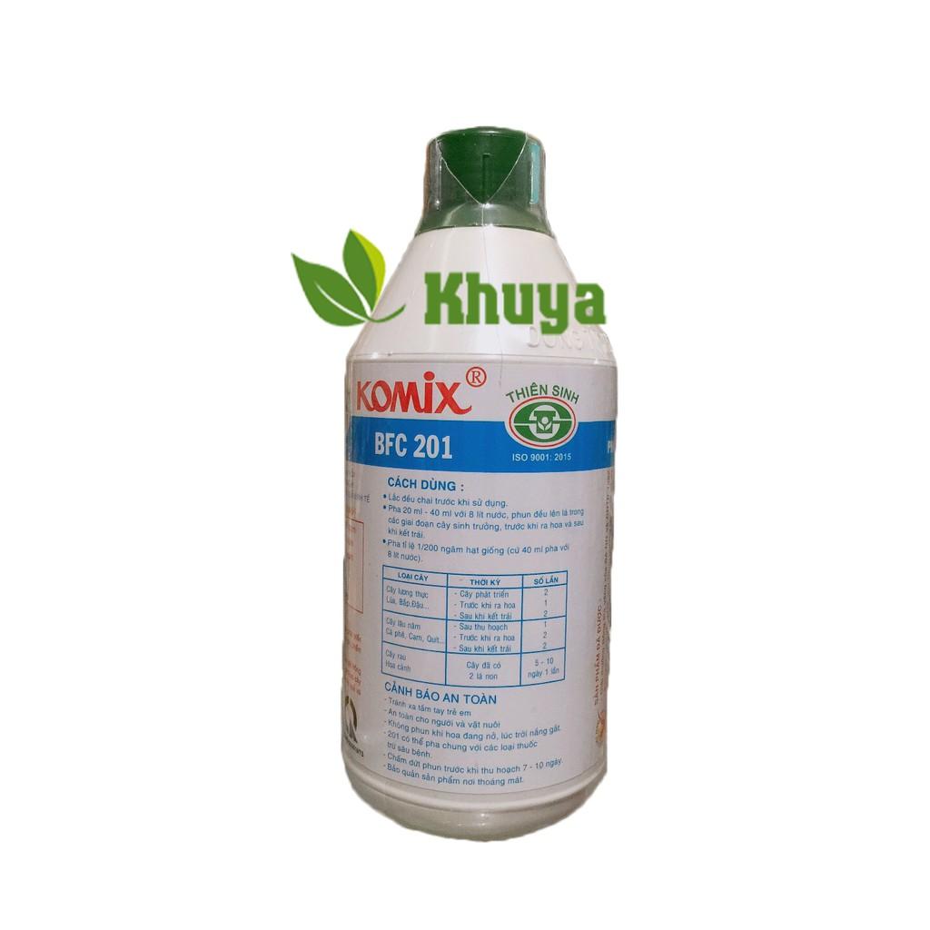 Phân bón lá Komix BFC 201 chai 1 lít Dưỡng rễ và cây