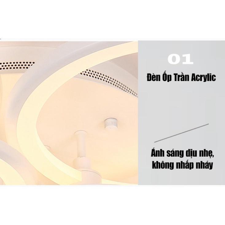 Đèn Ốp Trần tô điểm 4 Cánh Mẫu V4