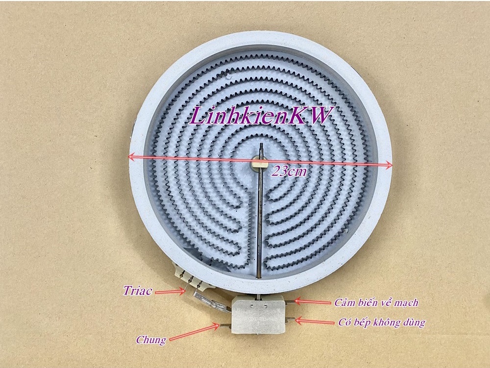 Mâm Nhiệt Bếp Hồng Ngoại 23cm 1 Vòng Nhiệt có Cảm Biến Mới !