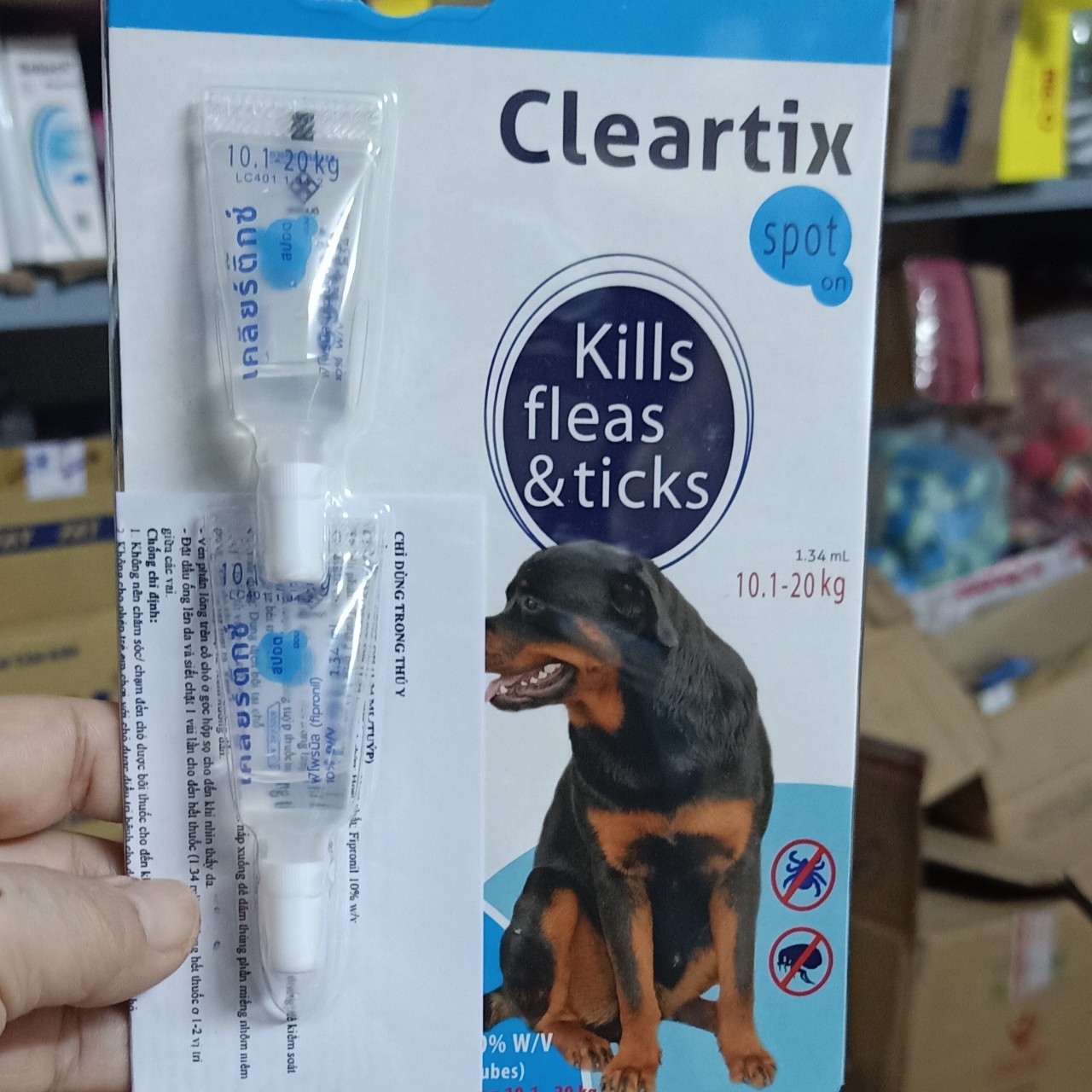 Cleartix Nhỏ Ve, Bọ Chét Chó (Từ 10 ~ 20Kg)