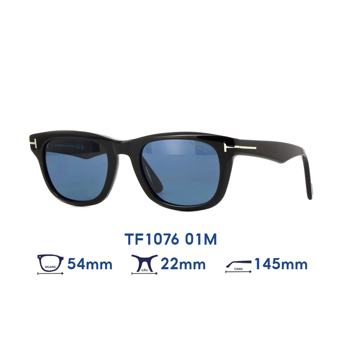 KÍNH MÁT UNISEX TOMFORD TF1076 01M (54-22-145)
