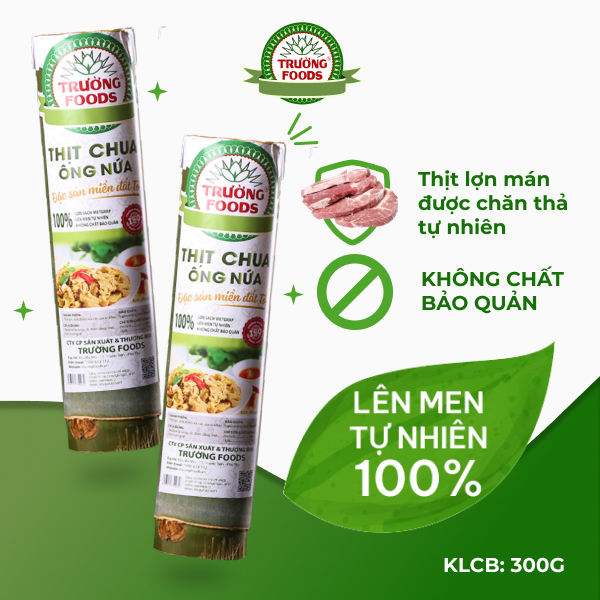 Combo 3 Thịt Chua Ống Nứa Đặc Biệt Trường Foods 180g/Ống