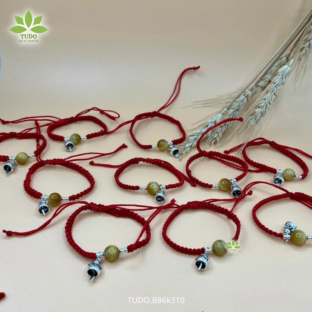Vòng Tay Nữ Đẹp - Vòng Phong Thủy Đủ 5 Mệnh TUDO B86K310 Vòng Tết Chỉ Đỏ May Mắn Charm Mèo Tài Lộc