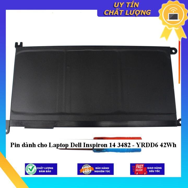 Pin dùng cho Laptop Dell Inspiron 14 3482 - YRDD6 42Wh - Hàng Nhập Khẩu New Seal