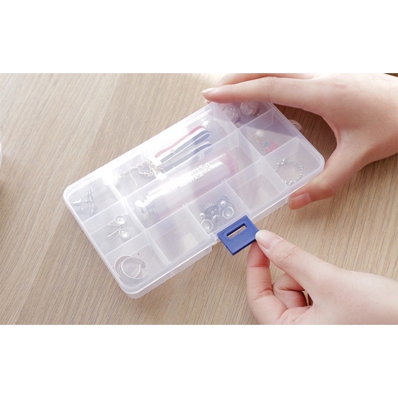 Hộp 10 ngăn lưu trữ Thủ công Đồ trang sức ,bông tai Nhẫn, sticker
