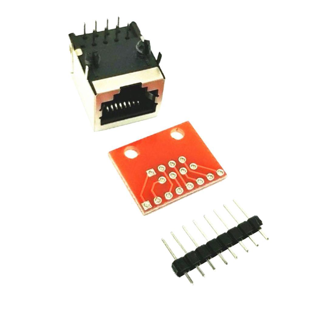 4x Ethernet Cards Connector Breakout Board Module Terminals