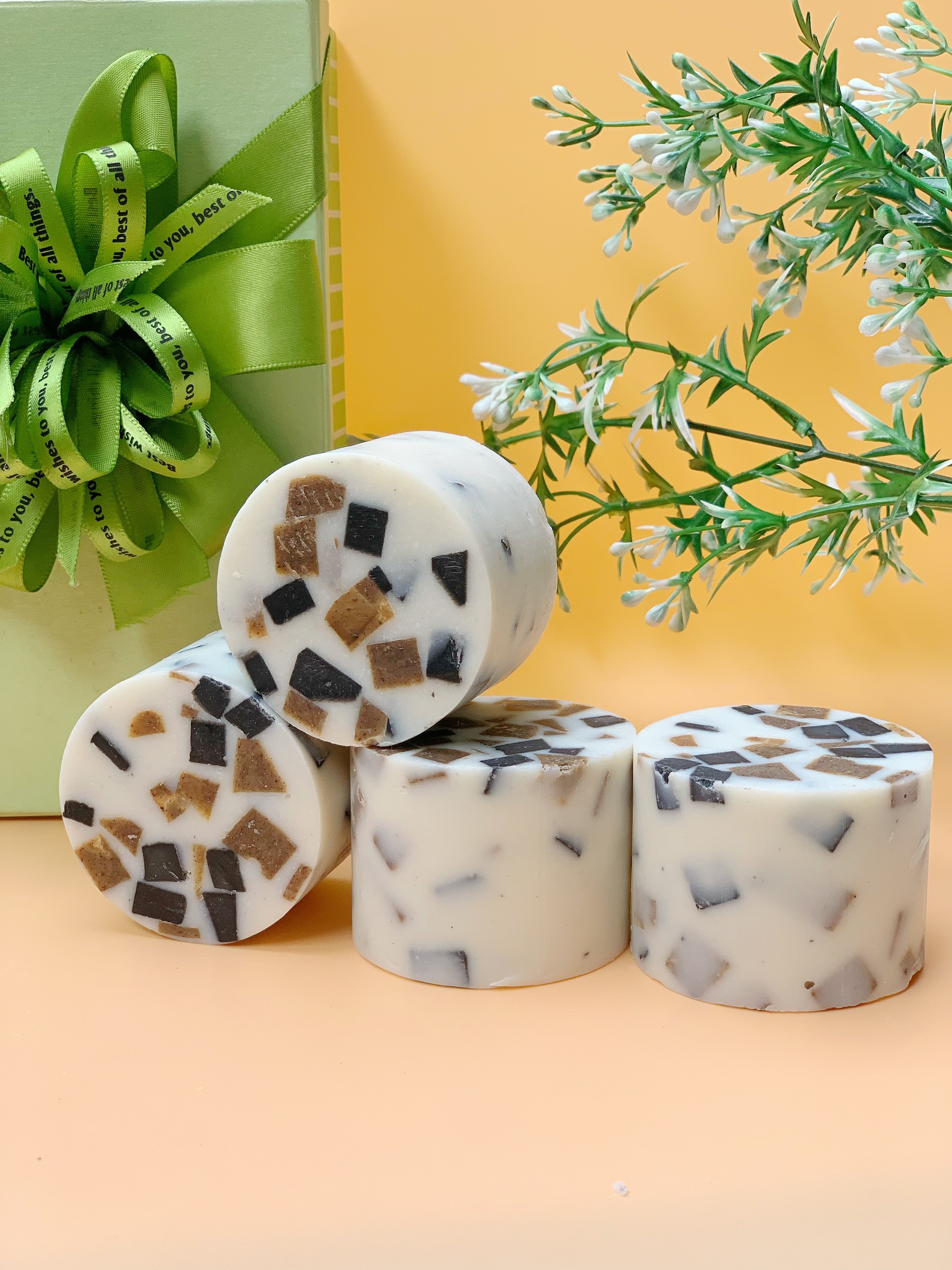 COMBO 4 Xà phòng thiên nhiên giảm mụn lưng dưỡng da Pơ Lang bánh 100gam