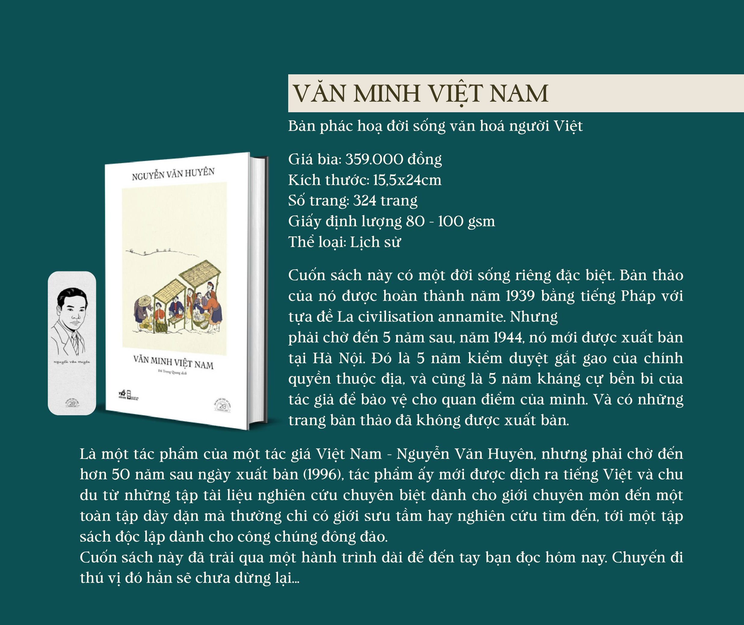 (Ấn bản đặc biệt kỷ niệm 20 năm Nhã Nam) VĂN MINH VIỆT NAM – Nguyễn Văn Huyên – Đỗ Trọng Quang dịch – Nhã Nam – NXB Hội nhà văn