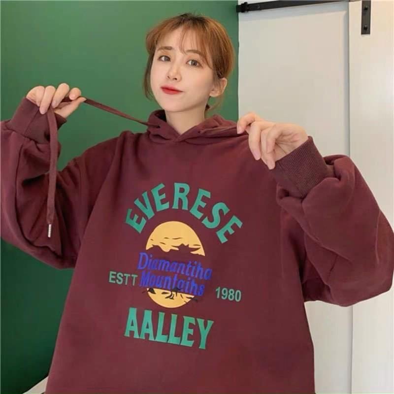 Áo Khoác Hoodie Alley chất nỉ bông mịn đẹp - Form rộng Unisex Nam Nữ Couple đều mặc được