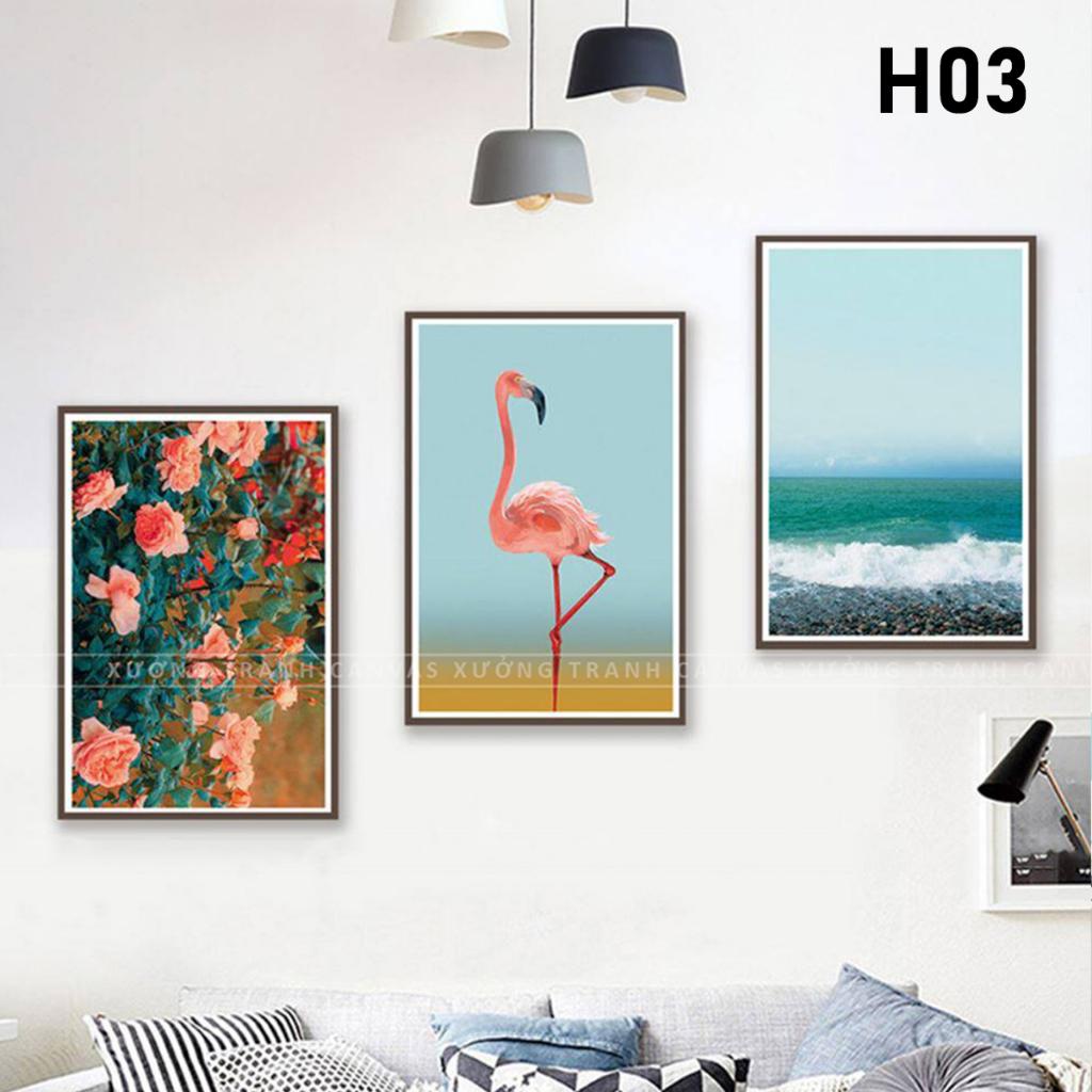 Set tranh treo tường, tranh dán tường phong cách hiện đại, tranh trang trí, canvas, HALO Decor