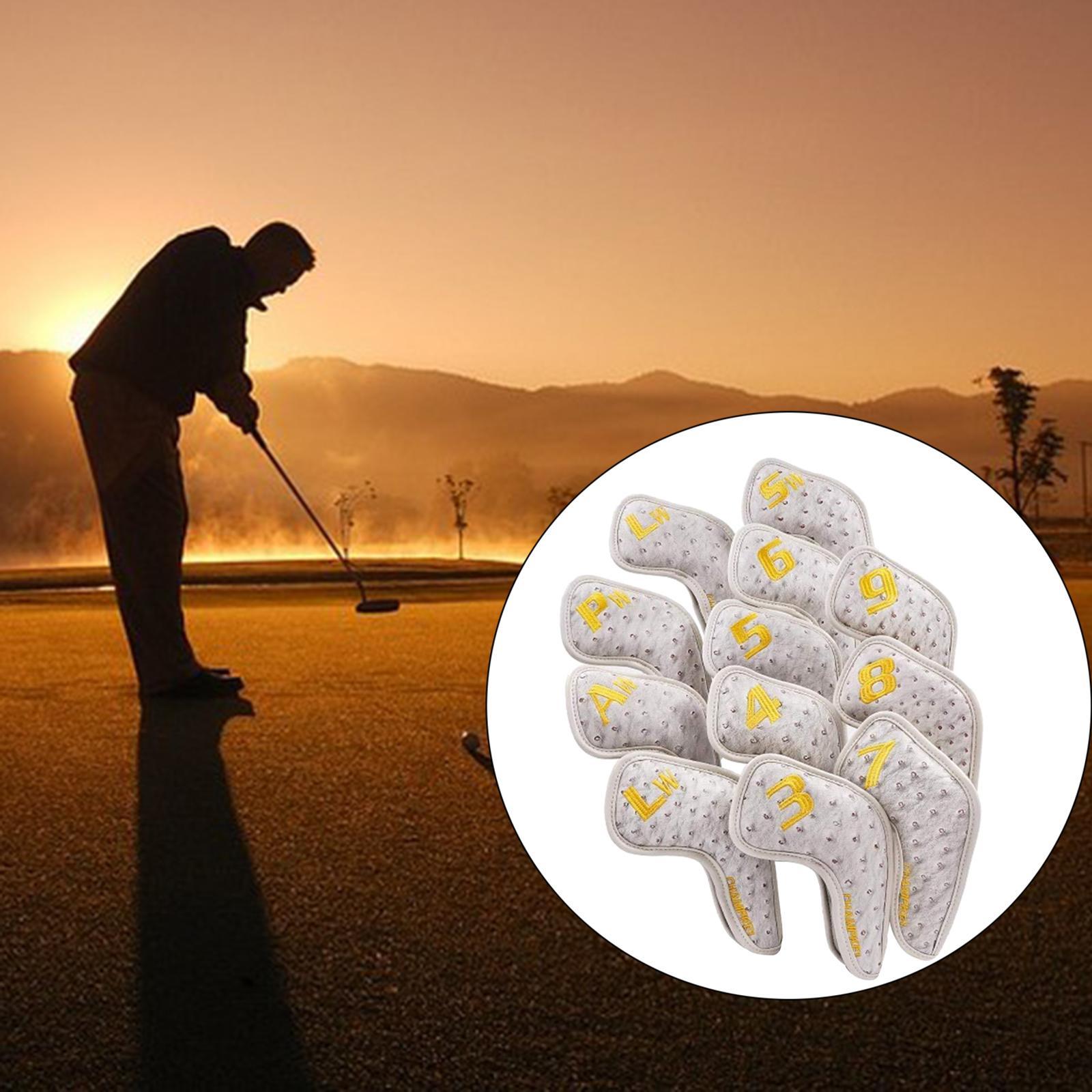 Golf Club Iron Head Cover Golfer Headcovers Protection Waterproof White