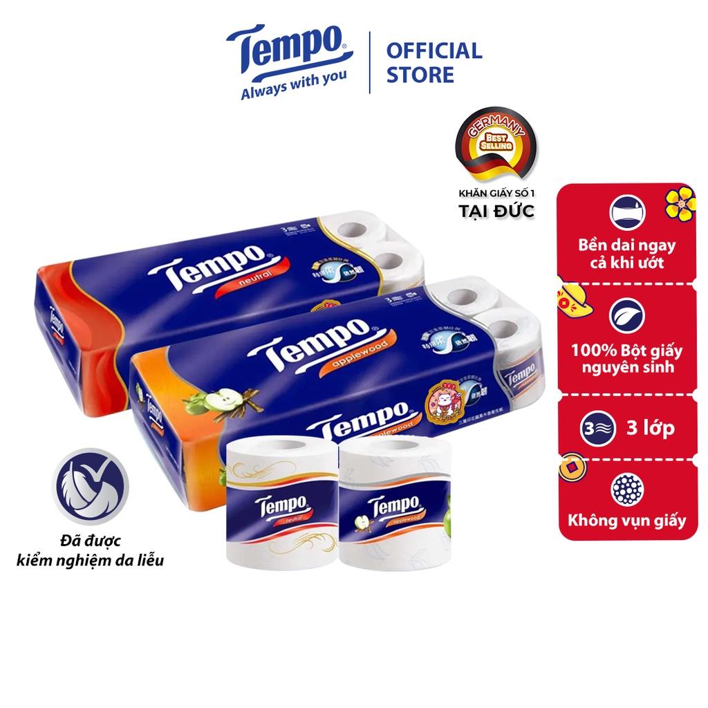Giấy vệ sinh cao cấp Tempo Toipa - 3 lớp bền dai, an toàn cho da