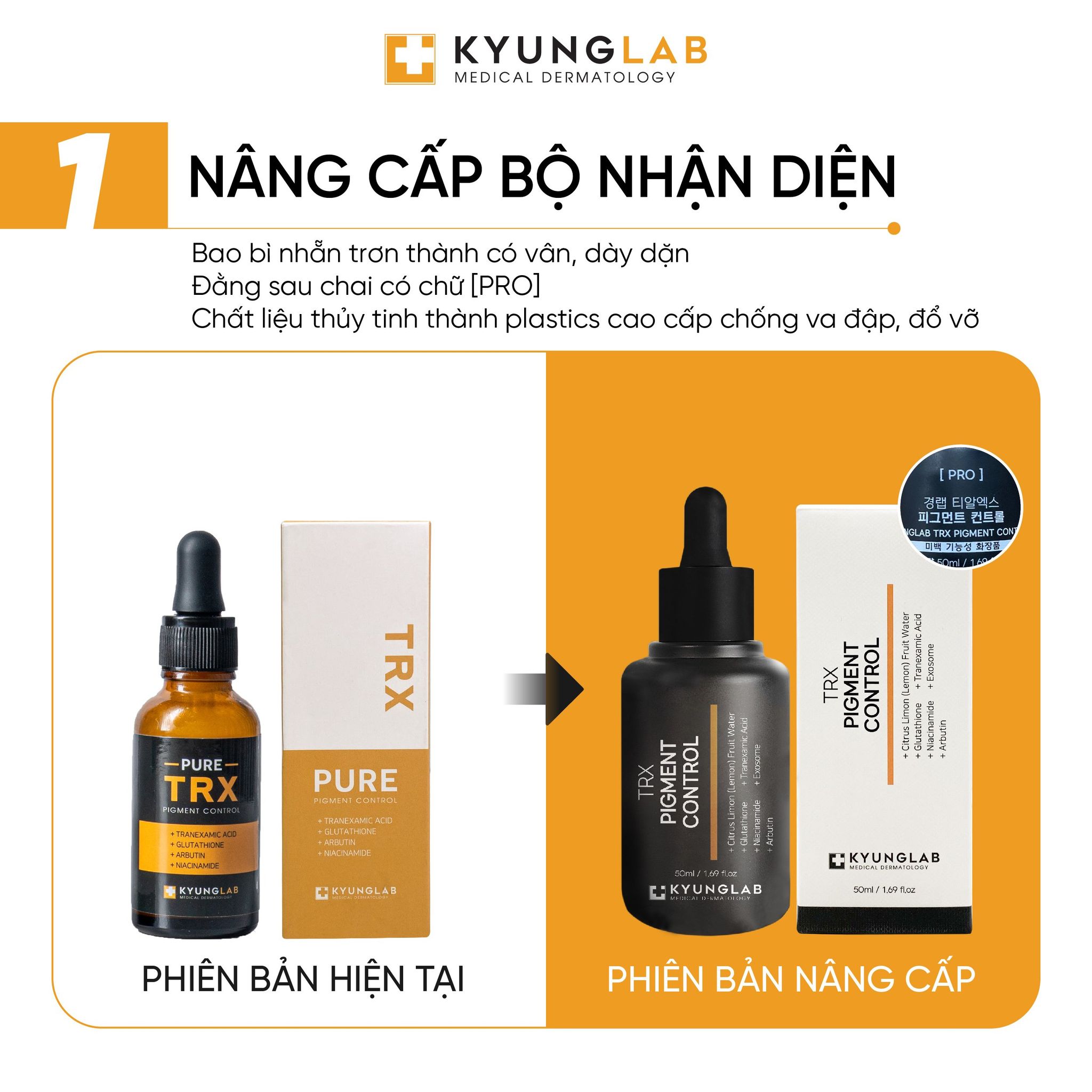 Serum Giảm Thâm Nám Làm Trắng Da Kyung Lab Pure Trx Pigment Control mẫu mới  50ml