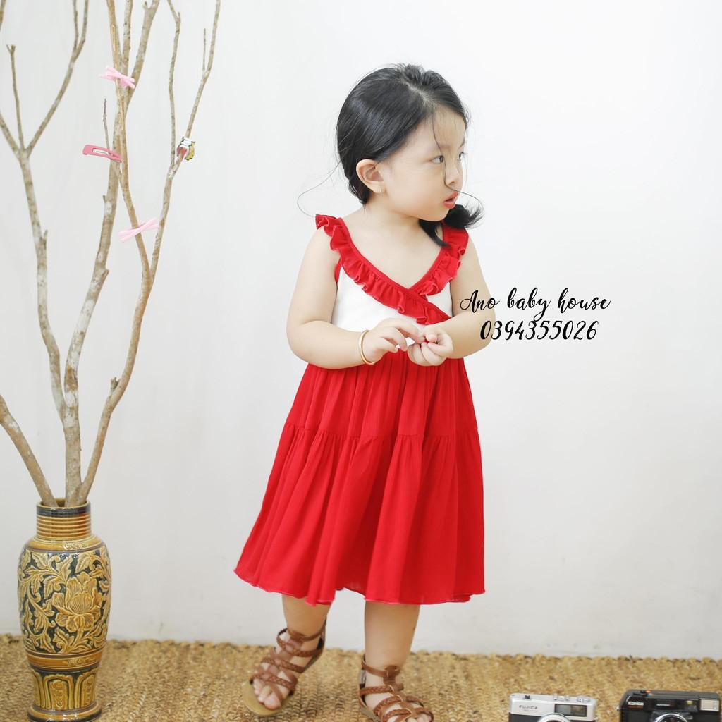 ĐẦM 2 DÂY CHÉO NGỰC ĐỎ PHỐI TRẮNG