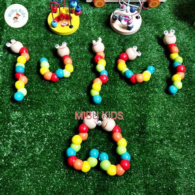 COMBO 2 CON SÂU BẰNG GỖ CHO BÉ TẬP CẦM NẮM loại đẹp