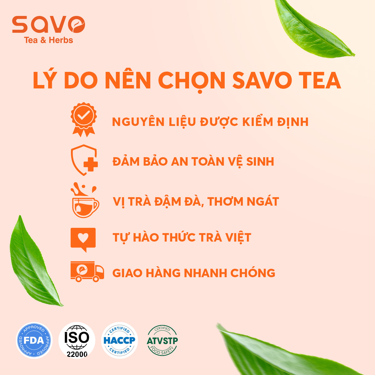 Trà SAVO Lài (25 gói x 2g)