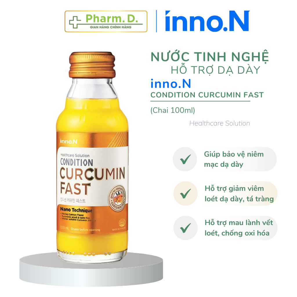 Nước Tinh Nghệ CONDITION inno.N Hỗ Trợ Bảo Vệ Và Giảm Viêm Loét Dạ Dày, Tá Tràng