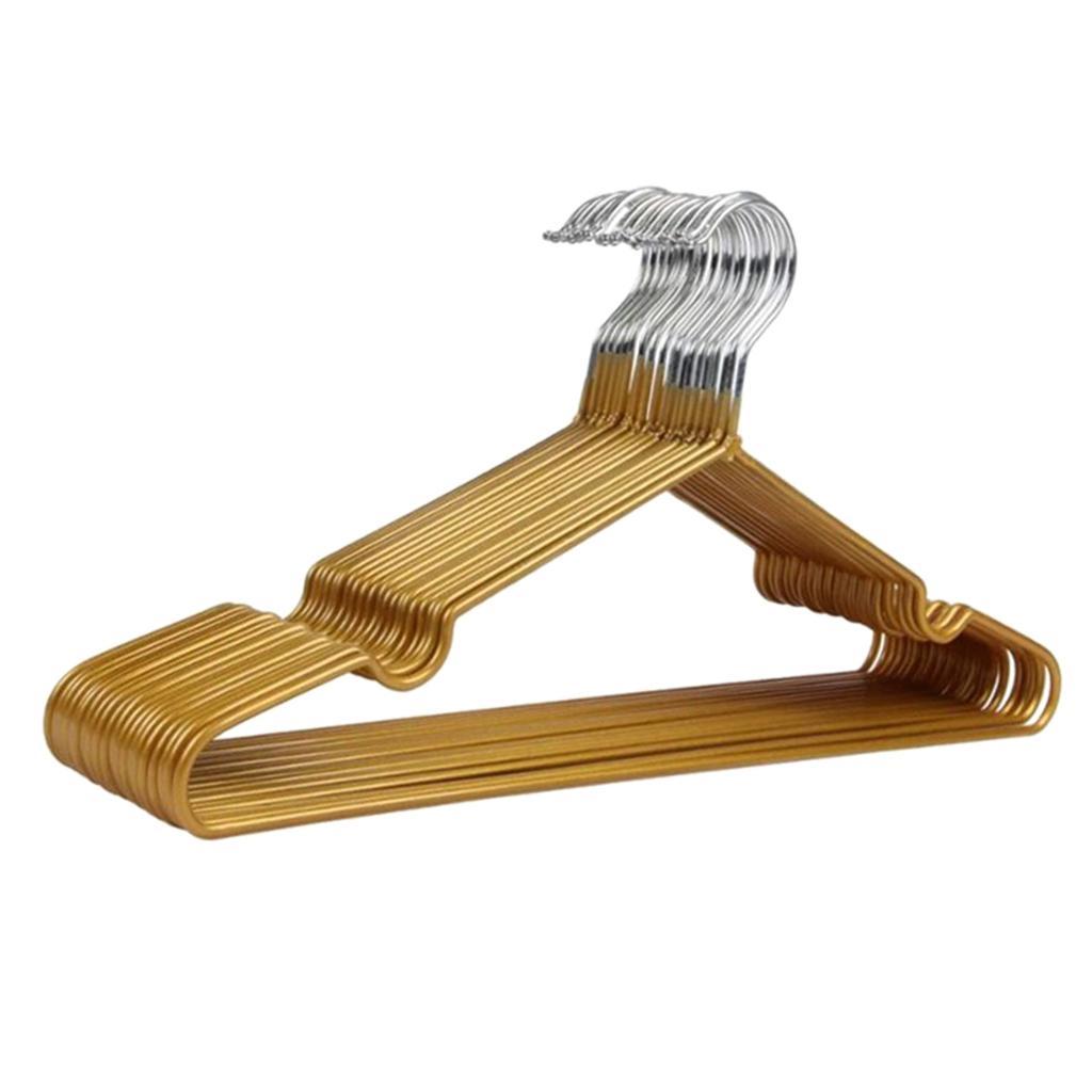Coated Steel Clothes Hanger Rack Holder Bedroom Bathroom Balcony Golden