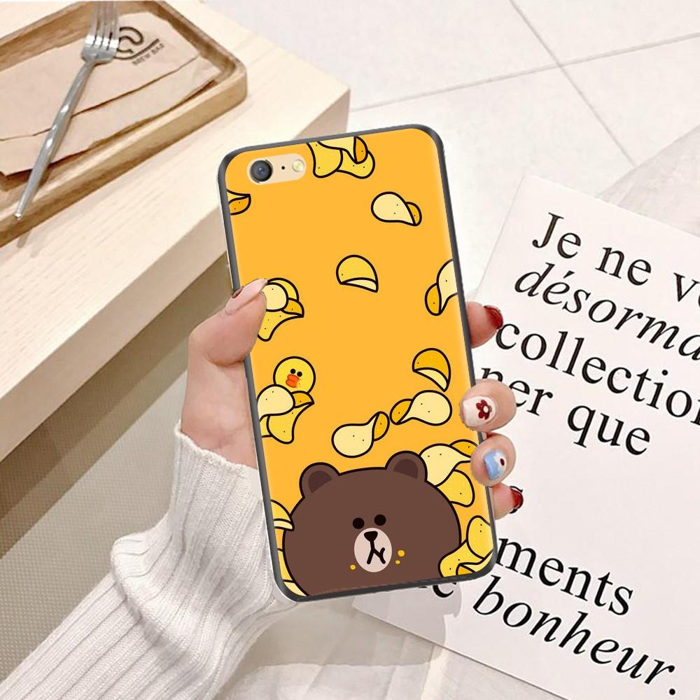 Ốp lưng dành cho điện thoại Oppo A1K Viền dẻo TPU hình Gấu Nâu Cute