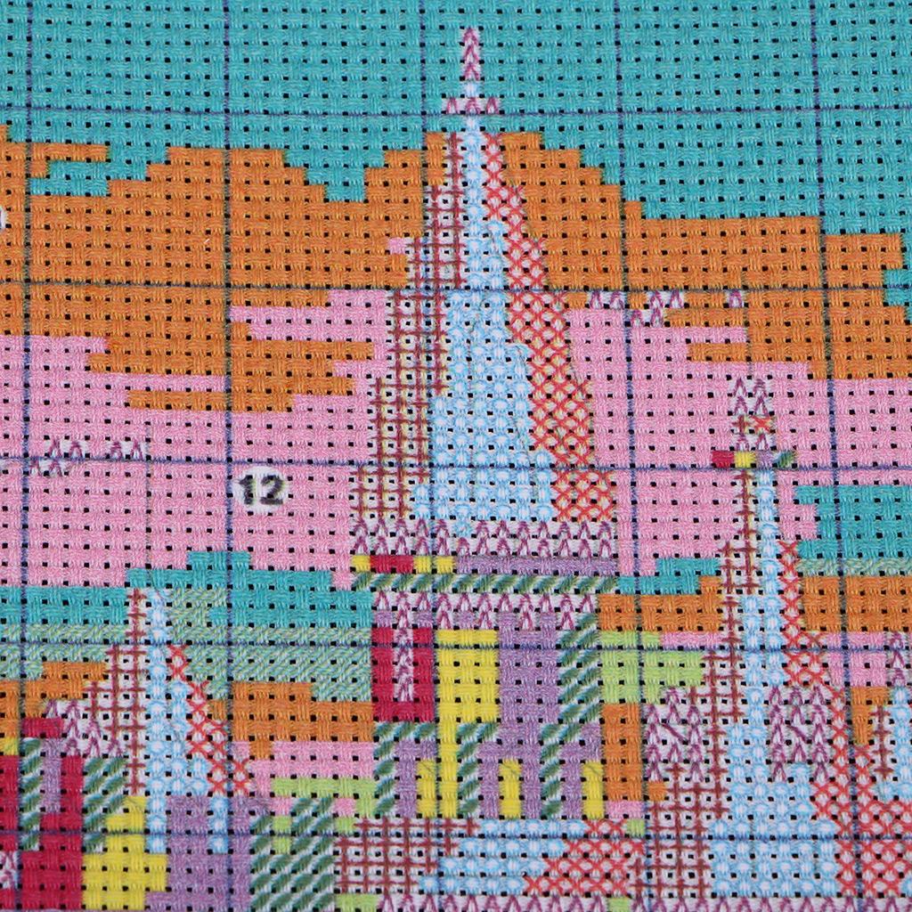 Stamped Cross Stitch Kit, Wonderland Castles Patterns, Cross Stitch Needlework, DIY Indoor Decorations or Wall Paintings