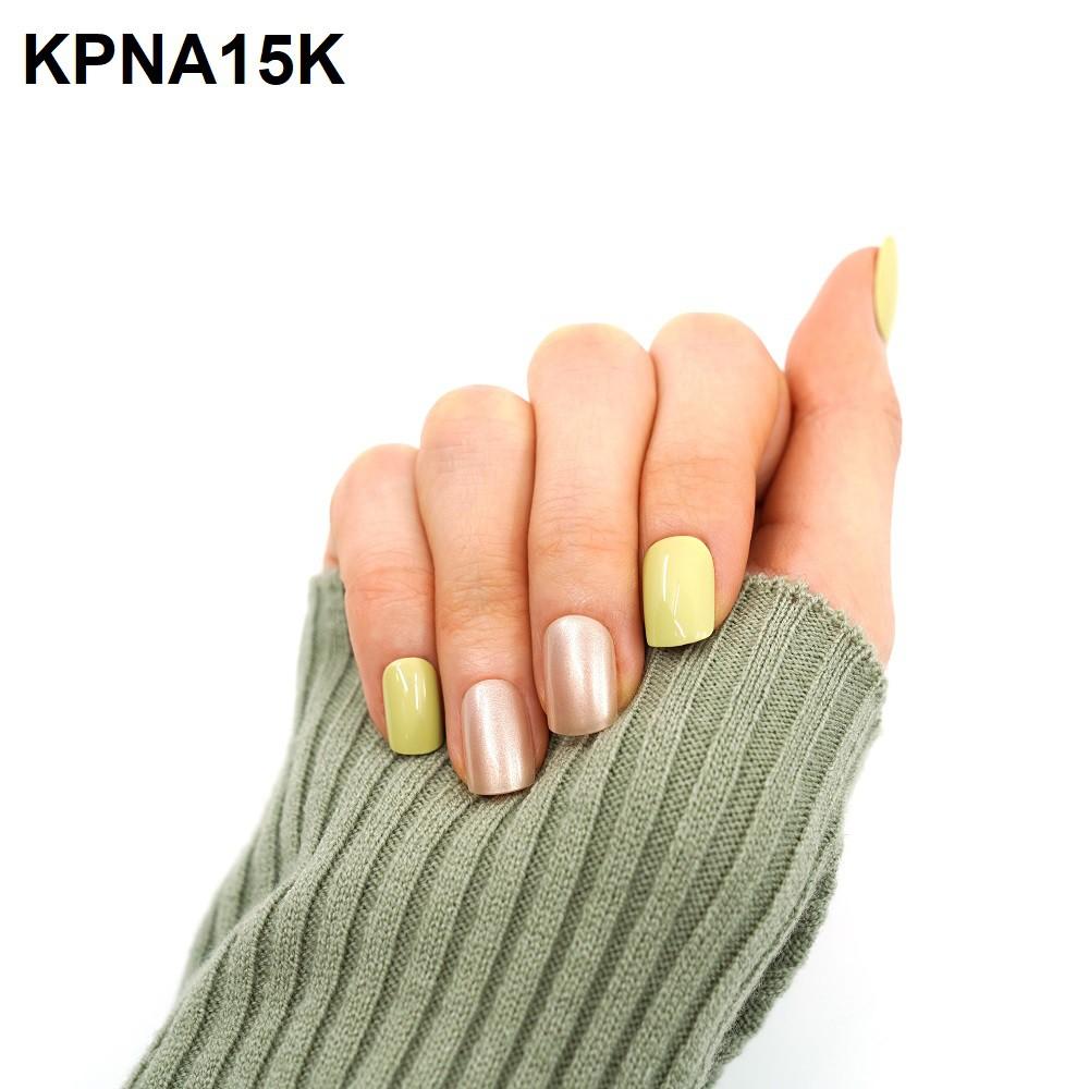 Bộ 30 Móng Tay Gel Tự Dán Press &amp; Go Kiss New York Nail Box - Pear Green (KPNA15KA)