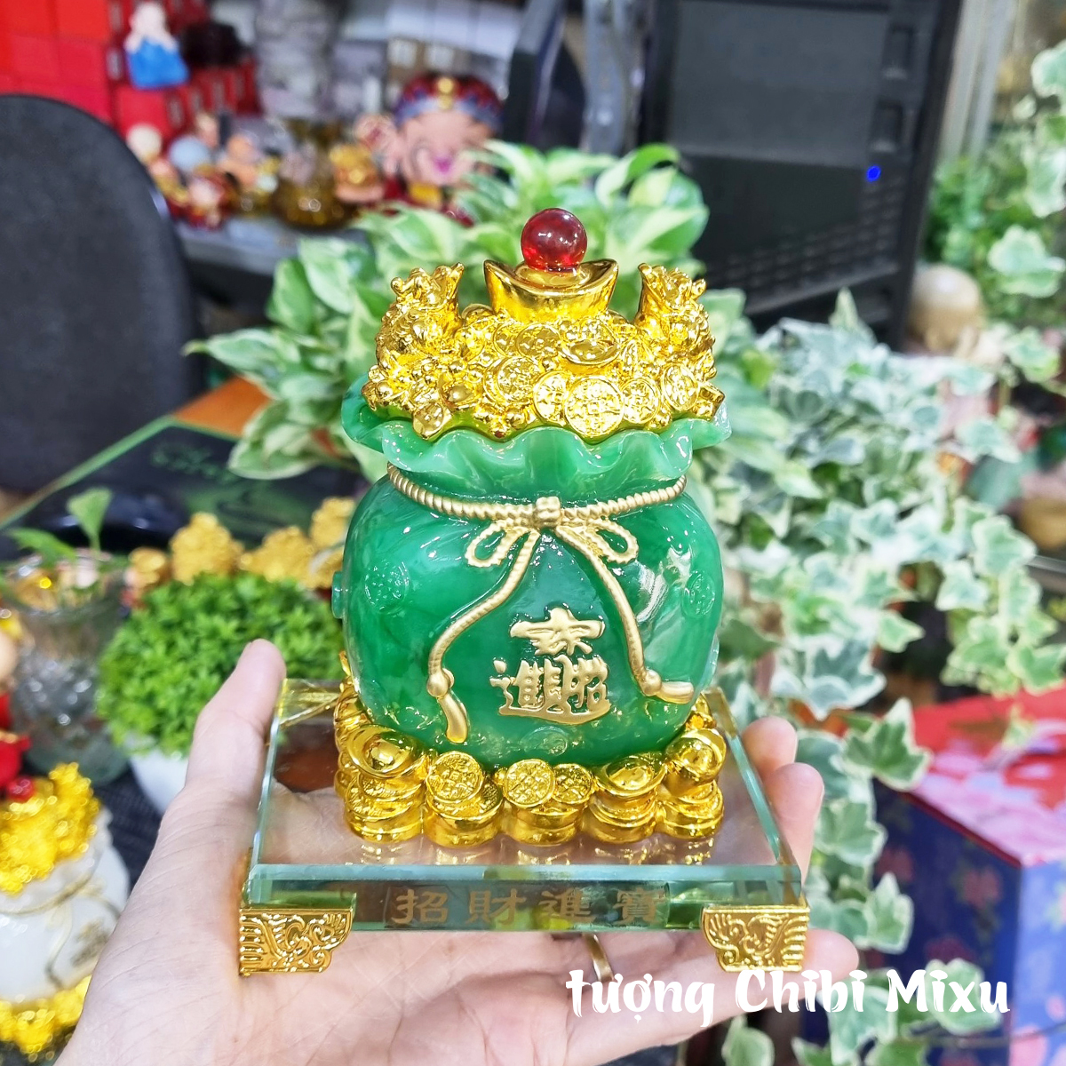 Túi tiền kim bảo phong thủy 14cm Tấn Tài Tấn Lộc