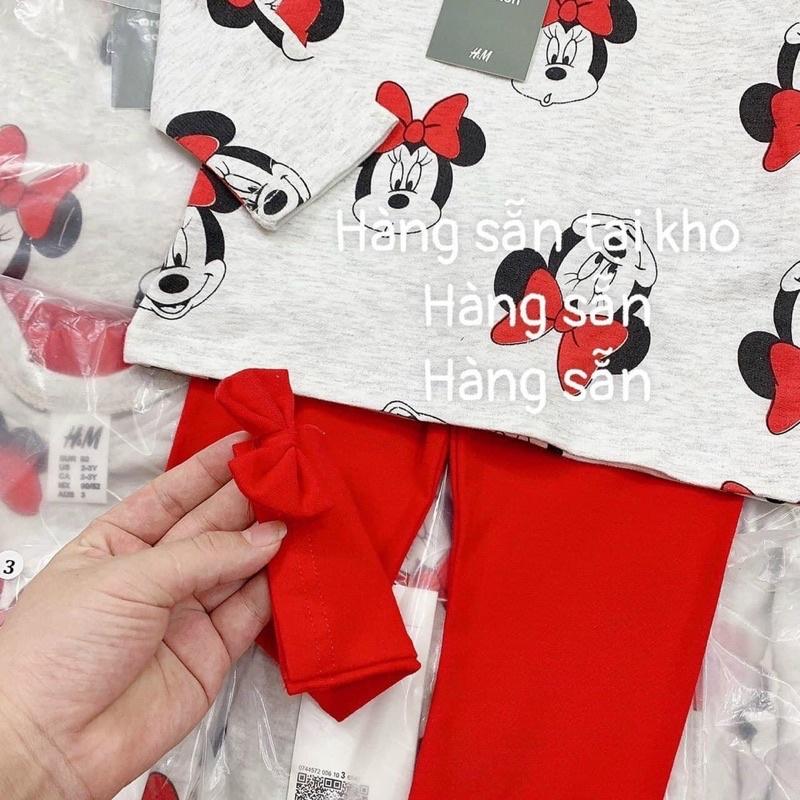 BỘ MICKY QUẦN LEGGING ĐỎ CHO BG