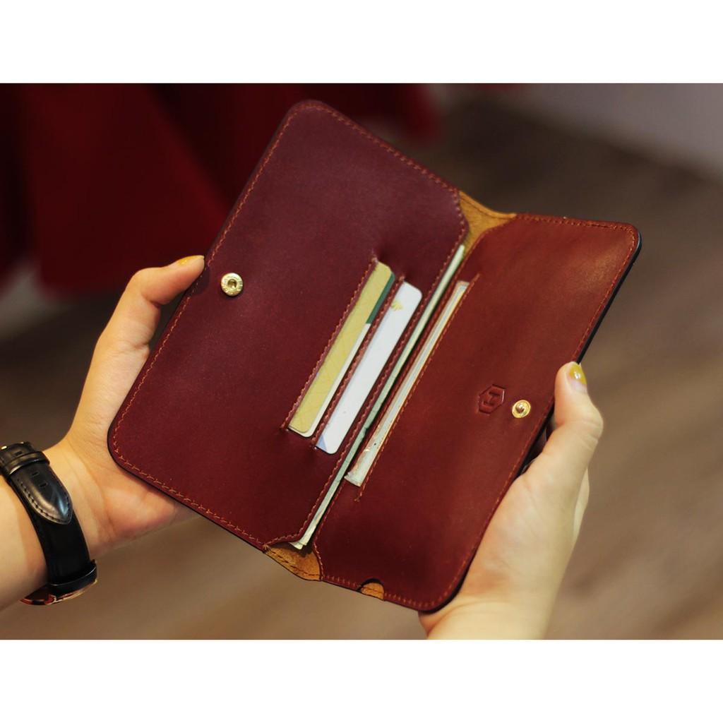Couple Ví Opmo & Lemo Handcrafted Wallet Red Brown HAVIAS