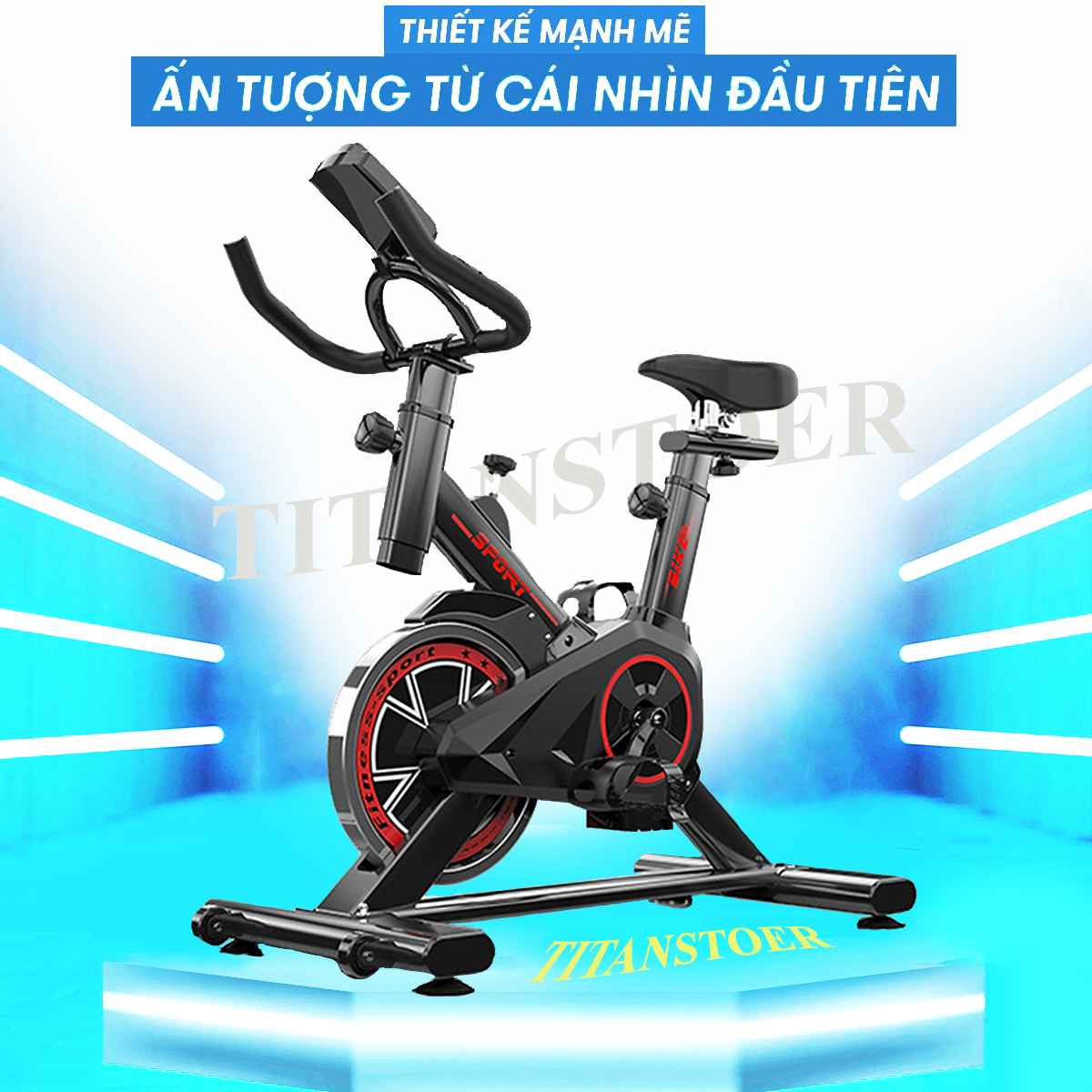 Xe Đạp Tập Tại Nhà - Xe Đạp Tập Gym Tại Nhà - Thiết kế khung thép sang trọng và chắc chắn, Màn hình LED điện tử thông minh.