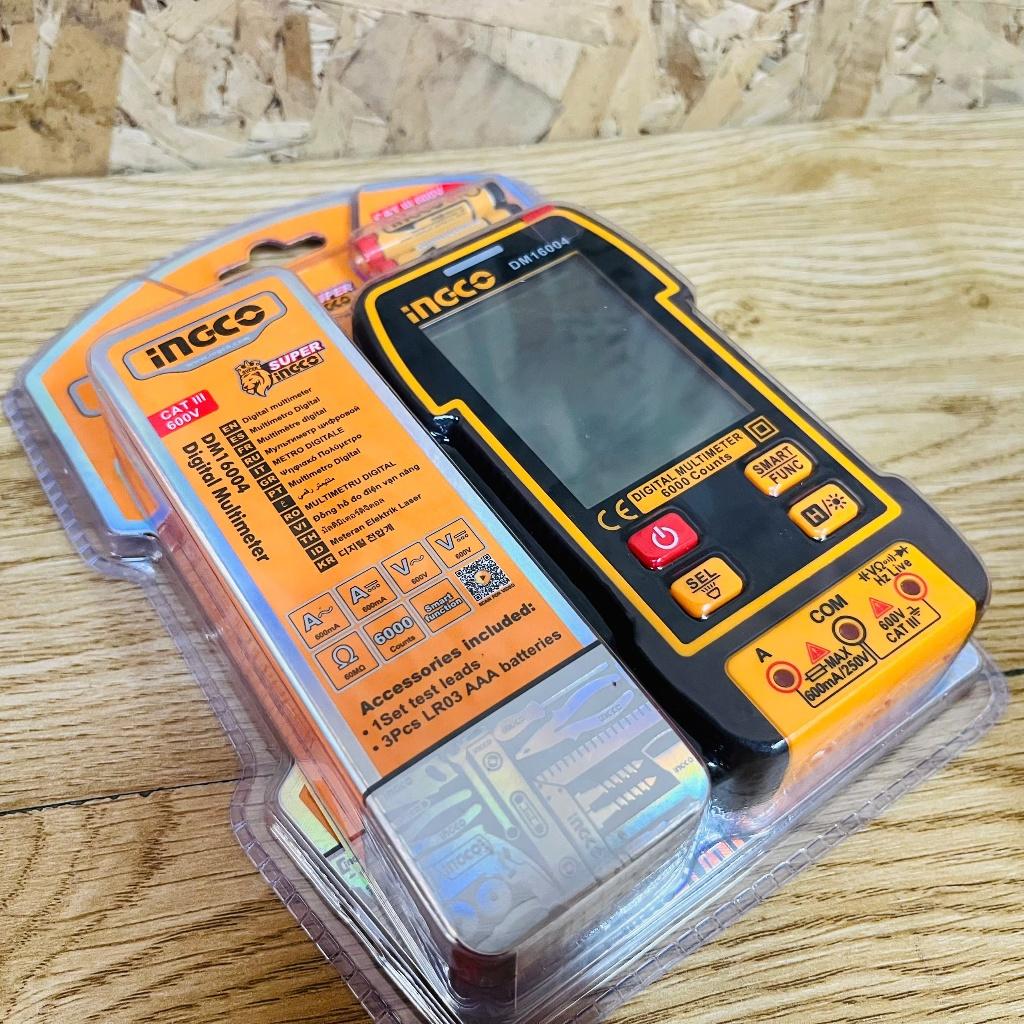 ĐỒNG HỒ VẠN NĂNG KỸ THUẬT SỐ 600V- 6000 SỐ ĐẾM THÔNG MINH 6V INGCO DM16004 - HÀNG CHÍNH HÃNG