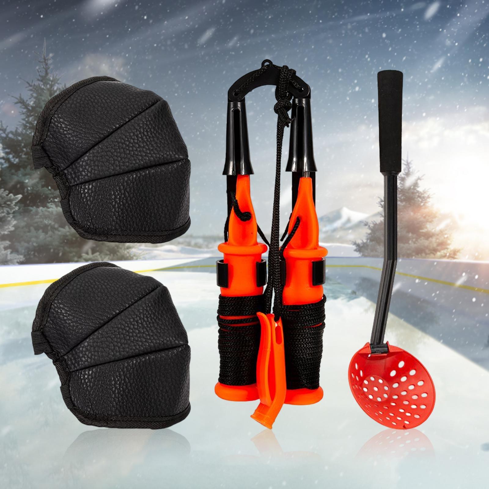 Retractable Ice Pick Non Slip Equipment Ice Scoops for Outdoor Fishing Hiking