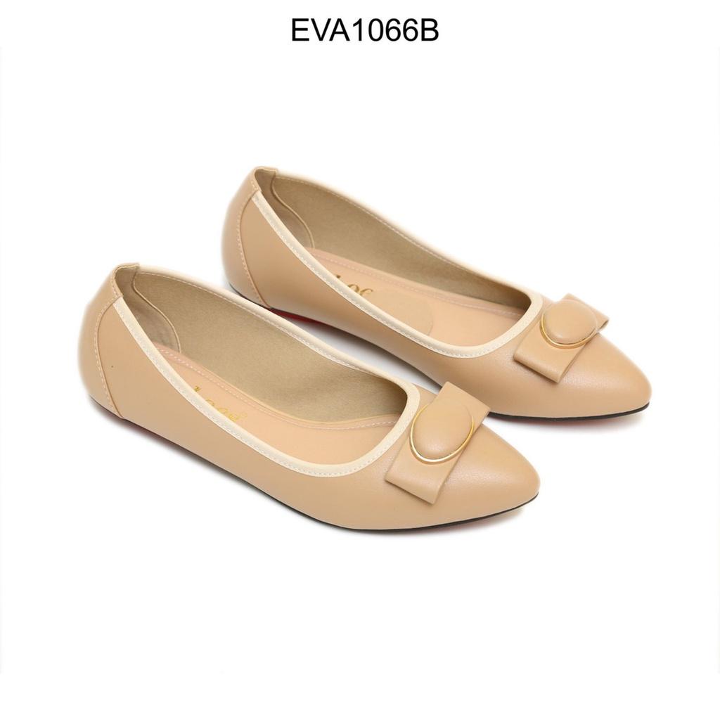 Giày búp bê mũi tròn phối nơ Evashoes - Eva1066B