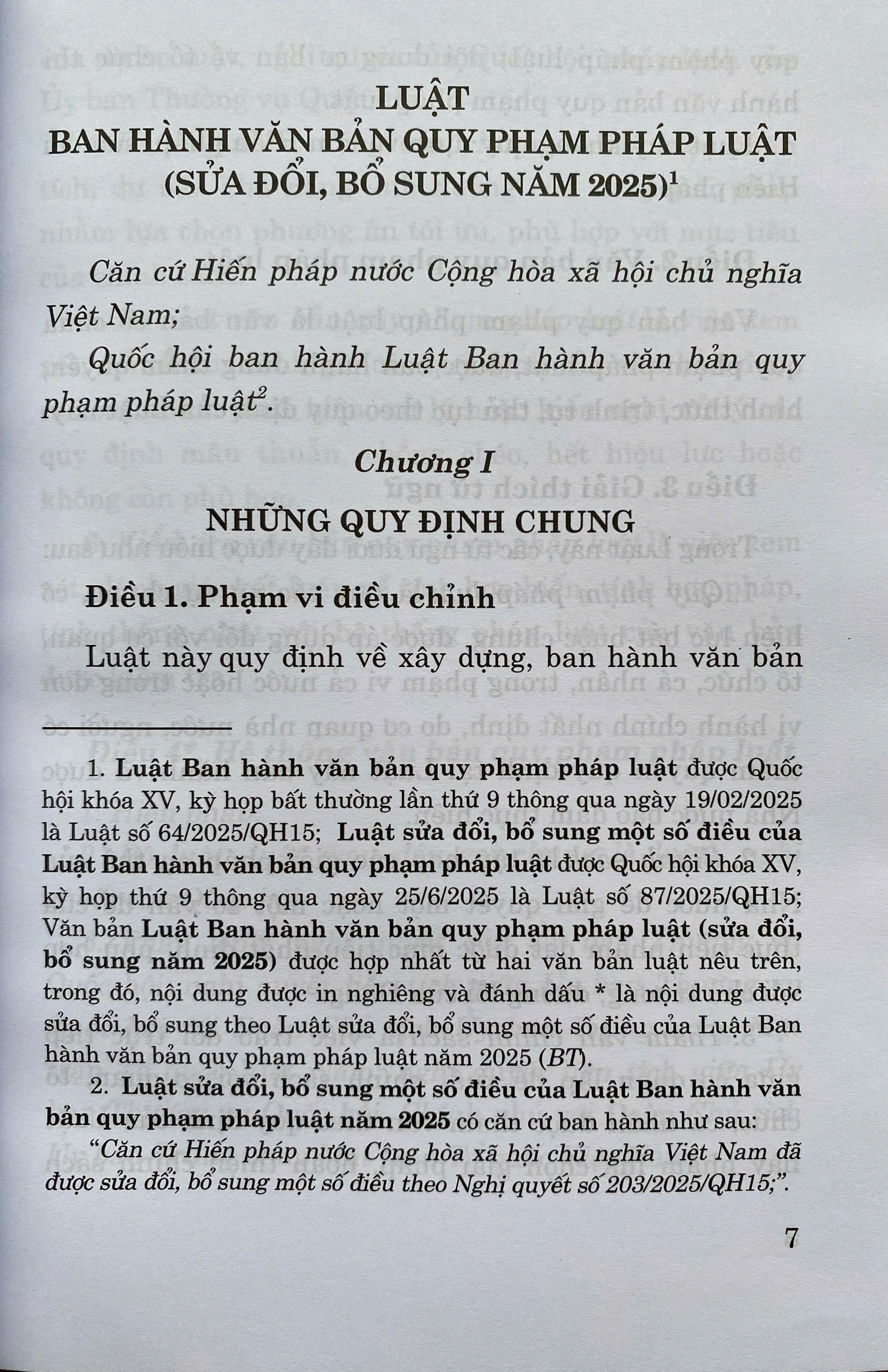 Luật Ban Hành Văn Bản Quy Phạm Pháp Luật ( Sửa đổi, bổ sung năm 2025)