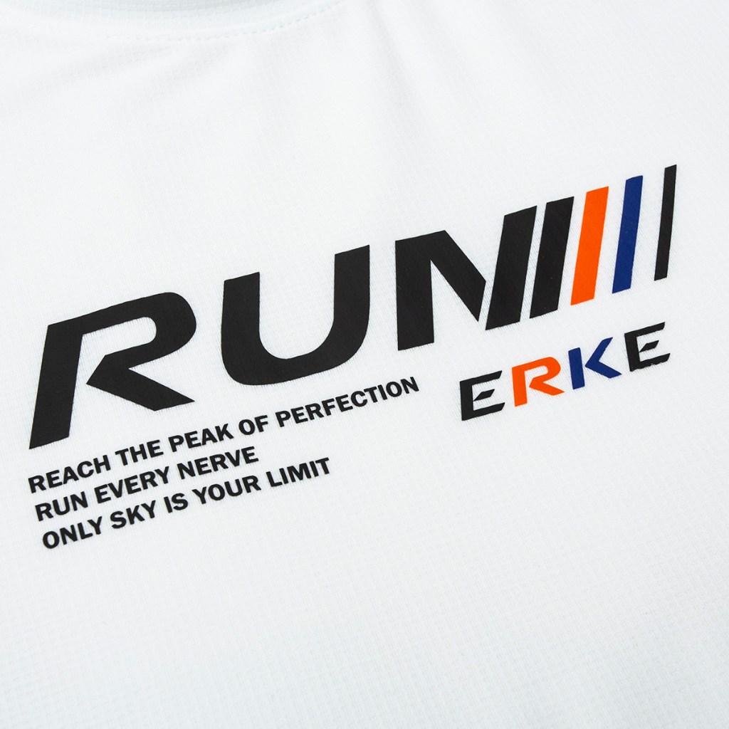 Áo phông thể thao nam RUNNING ERKE cổ tròn cộc tay co giãn thông hơi thoáng mát 11222291187