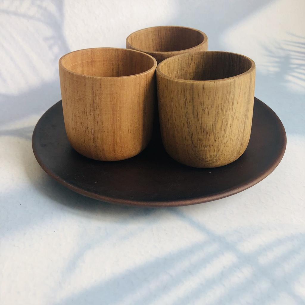 CỐC GỖ KEO 6x6 cm, Cốc Gỗ Uống Trà, Cà Phê, Chụp Ảnh Decor Của Craft Closet