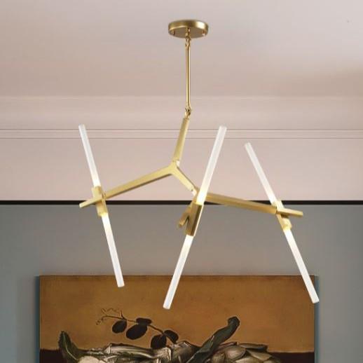 Đèn chùm MINION xương cá 6 tay phong cách hiện đại, độc đáo.