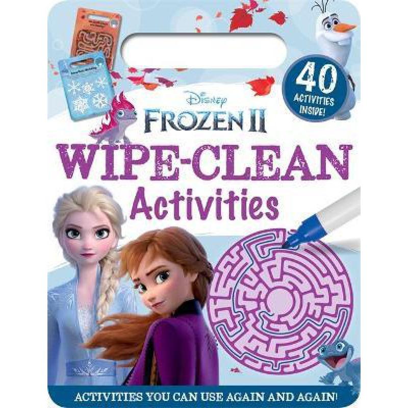 Sách tiếng anh tương tác công chúa băng giá Elsa -  Disney Frozen 2: Wipe-Clean Activities