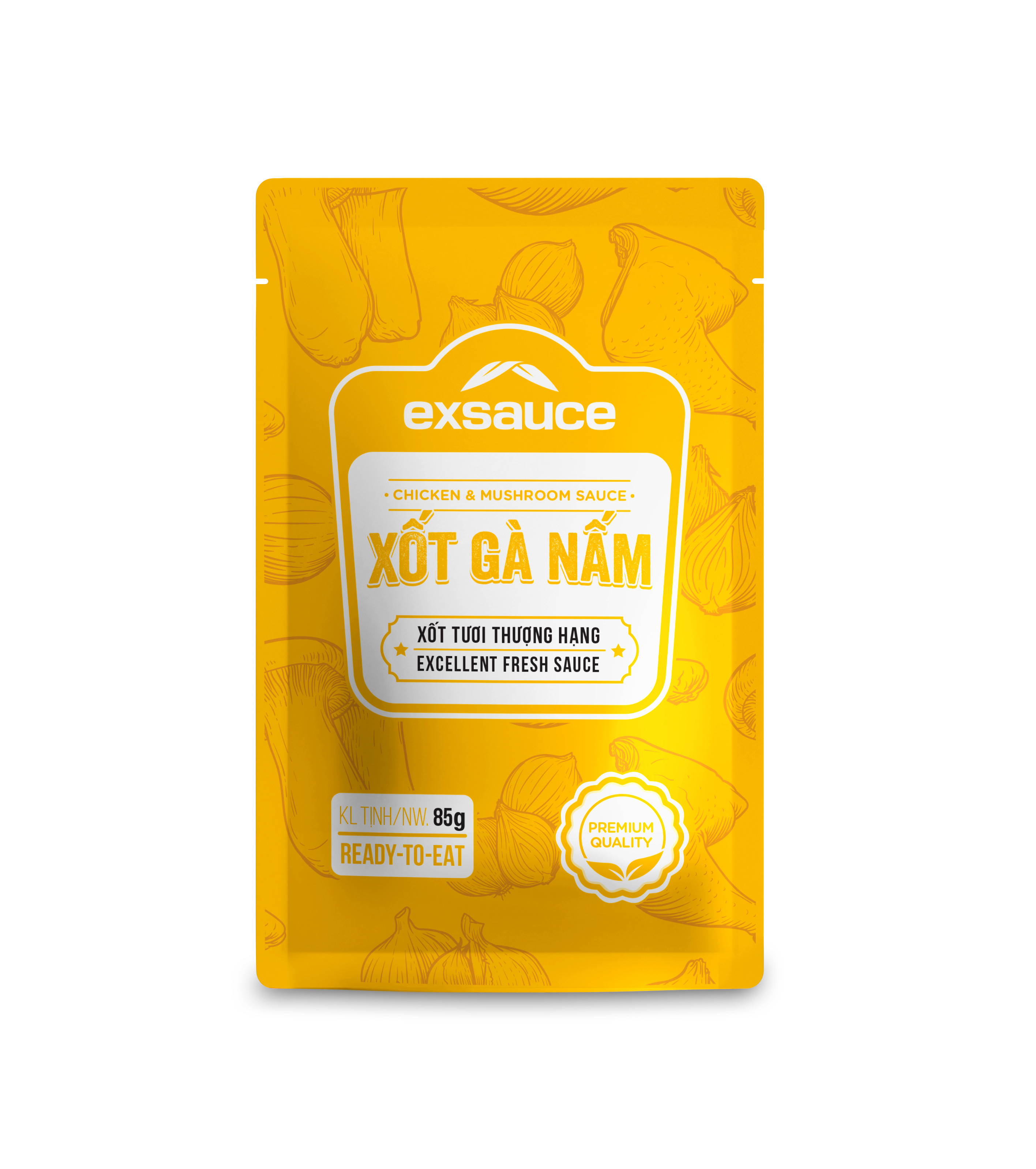 Xốt gà nấm Exsauce - Xốt tươi thượng hạng, ăn ngay không cần chế biến (hộp 6 gói x85g)