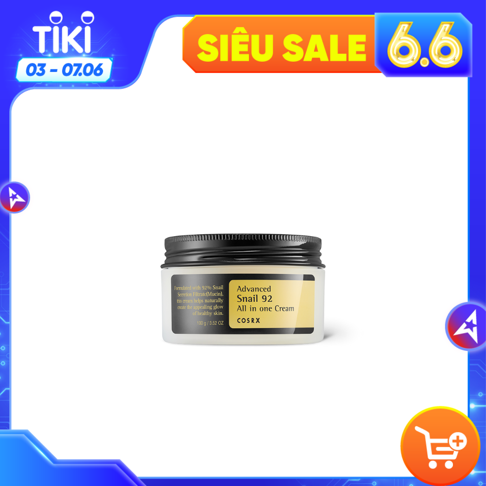 Kem Dưỡng Ẩm Tái Tạo và Phục Hồi Da (92% Ốc Sên) COSRX Advanced Snail 92 All in one Cream 100g