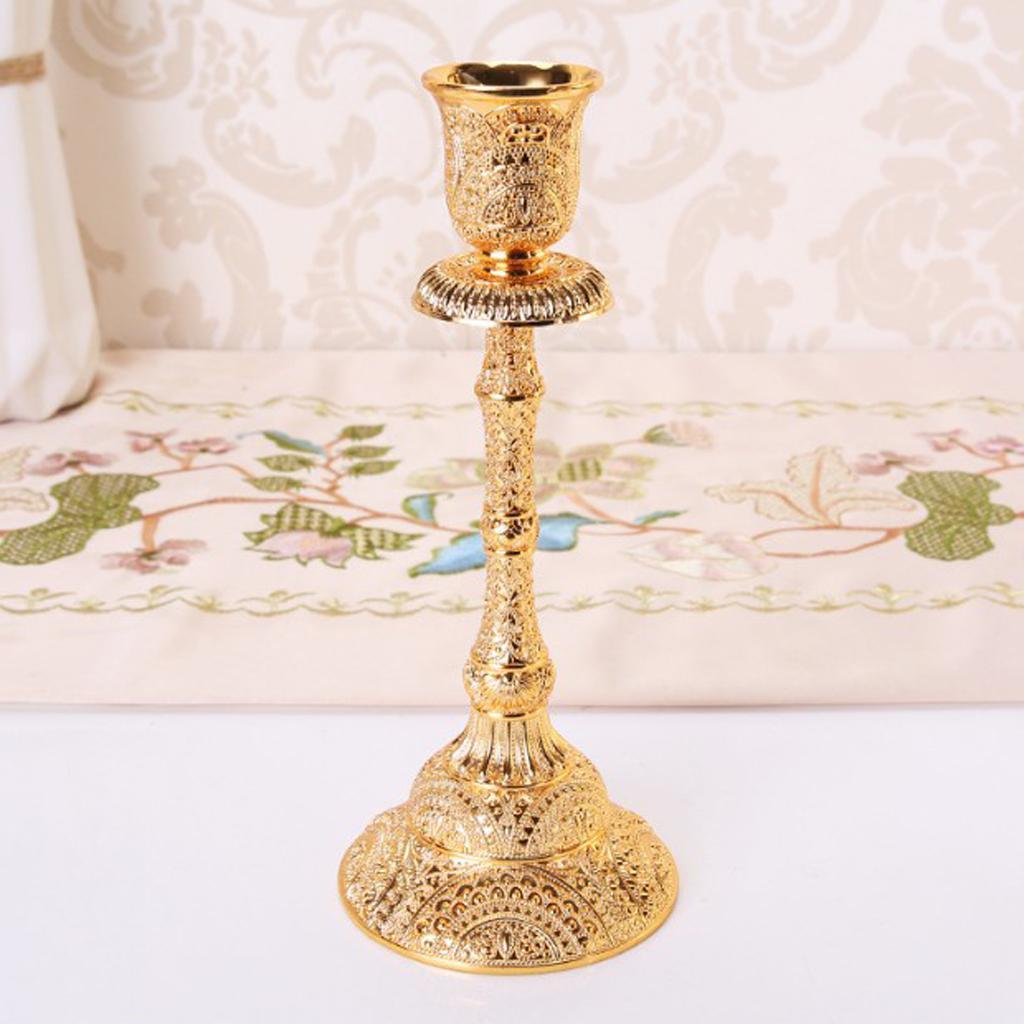 4x Classic Metal Candle Stick Candle Holder Decorative Candle Stands Golden