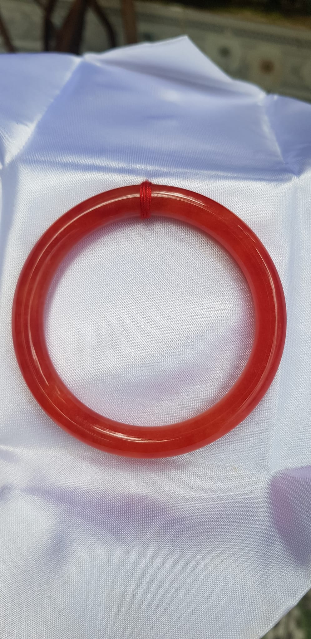 Vòng tay nữ đá Cẩm Thạch Đỏ Đẹp 53mm x cọng 7mm Nữ mệnh hỏa mệnh thổ 52kg - 58kg Hợp mệnh hợp công việc may mắn tốt đeo đẹp tay ạ