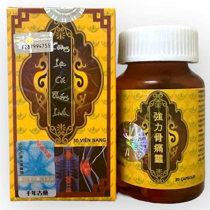 Viên uống đau nhức xương khớp, tê bại tứ chi, đi đứng khó khăn Cường Lực Cốt Thống Linh - Hộp 30 viên - Xuất xứ Malaysia - Mã số 1524