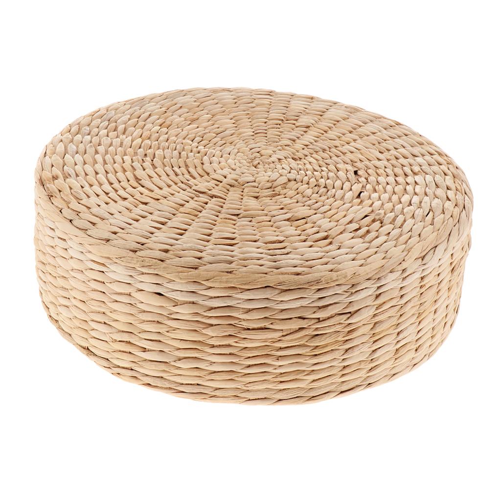3xJapanese Straw Cushion Tatami Floor Cushion 30x30x10cm