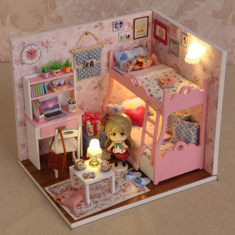 Mô hình nhà DIY Doll House Mood of Love Kèm Đèn LED và Mica chống bụi