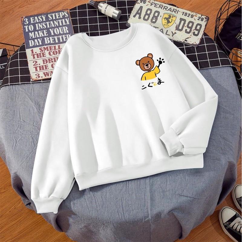 ÁO SWEATER IN GẤU DỄ THƯƠNG (NHIỀU MÀU)