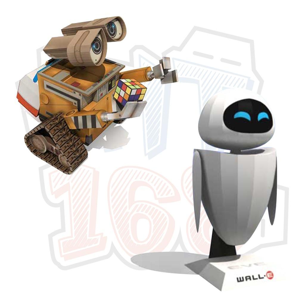 Mô hình giấy Anime Robot Wall-E &amp; Eve Combo 0026