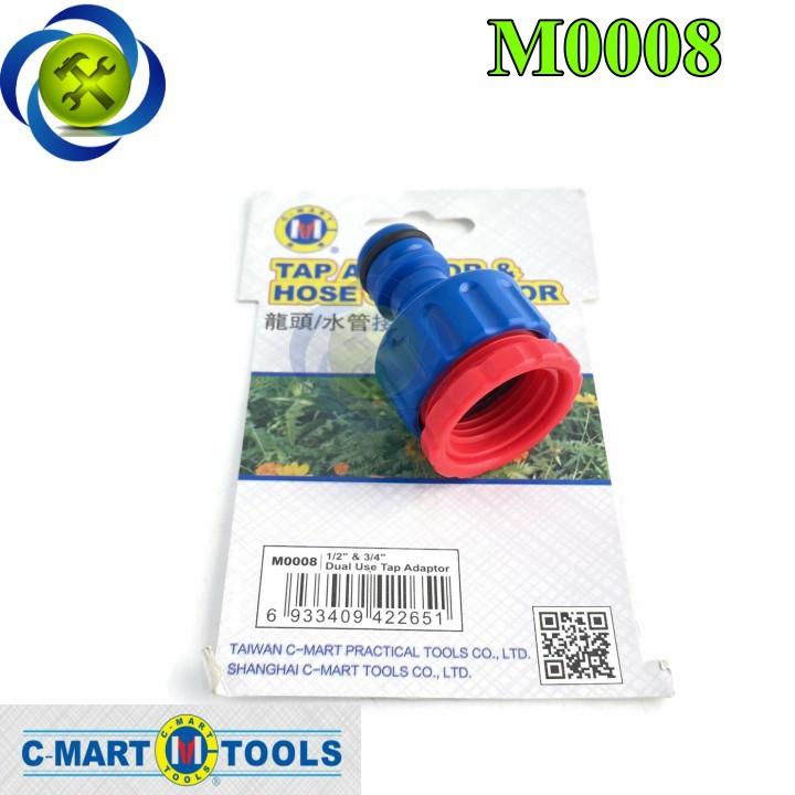 Đầu nối ống nước nhanh C-Mart M0008 lắp vào ren ngoài 21mm hoặc 27mm