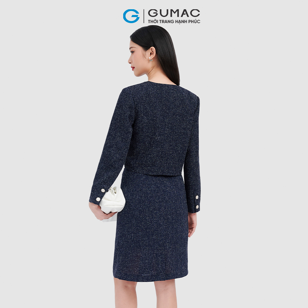 Áo khoác lửng GUMAC AC10057 nắp túi đính nút