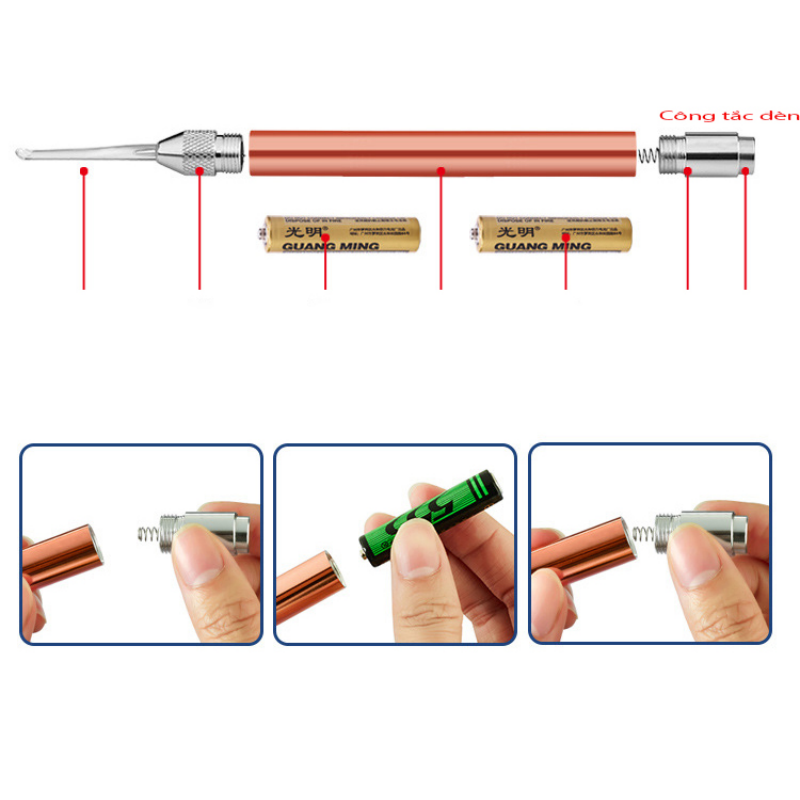 Cây lấy ráy tai có đèn soi phù hợp cho mọi lứa tuổi